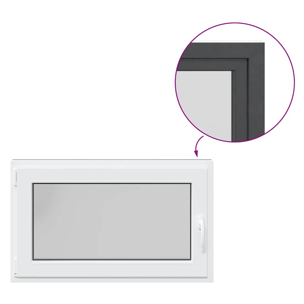 Kellerfenster RISOR 100x70 cm Drehkipp DIN Links Anthrazit