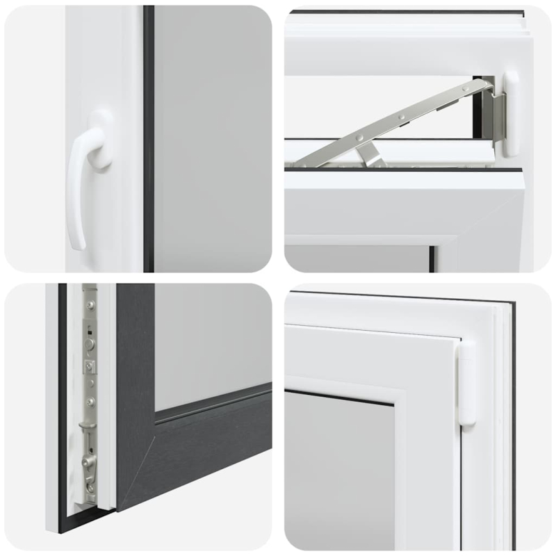 Kellerfenster RISOR 110x50 cm Dreh Kipp DIN Rechts Anthrazit