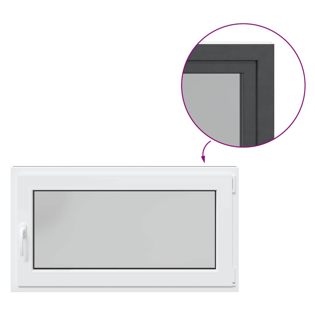 Kellerfenster RISOR 110x70 cm Drehkipp DIN Rechts Anthrazit