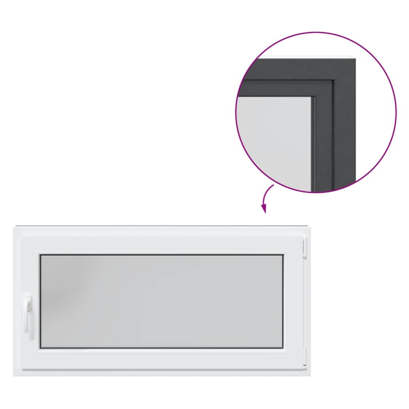 Kellerfenster RISOR 120x60 cm Dreh Kipp DIN Rechts Anthrazit