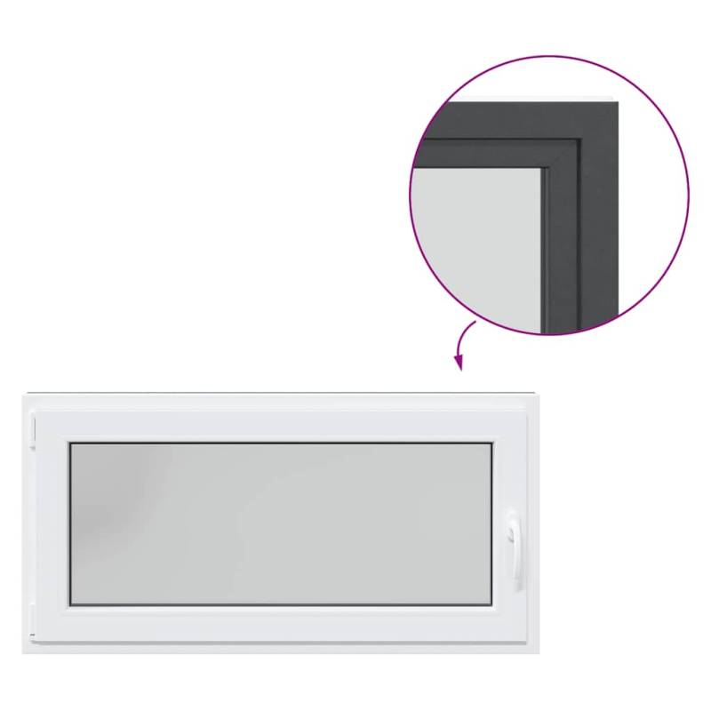 Kellerfenster RISOR 120x60 cm Dreh Kipp DIN Links Anthrazit