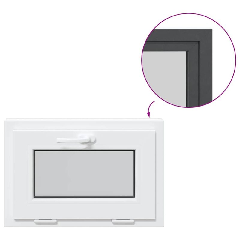 Kellerfenster RISOR 60x40 cm Kipp 3-fach Verglasung Anthrazit