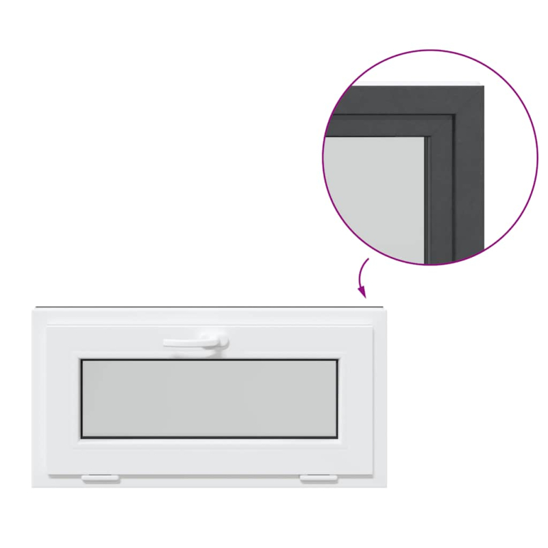 Kellerfenster RISOR 80x40 cm Kipp 3-fach Verglasung Anthrazit