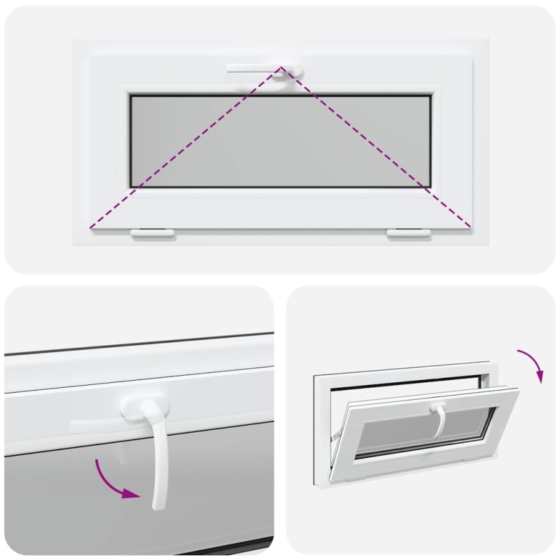 Kellerfenster RISOR 80x40 cm Kipp 3-fach Verglasung Anthrazit