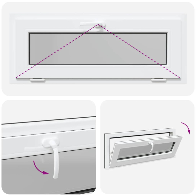 Kellerfenster RISOR 100x40 cm Kipp 3-fach Verglasung Anthrazit
