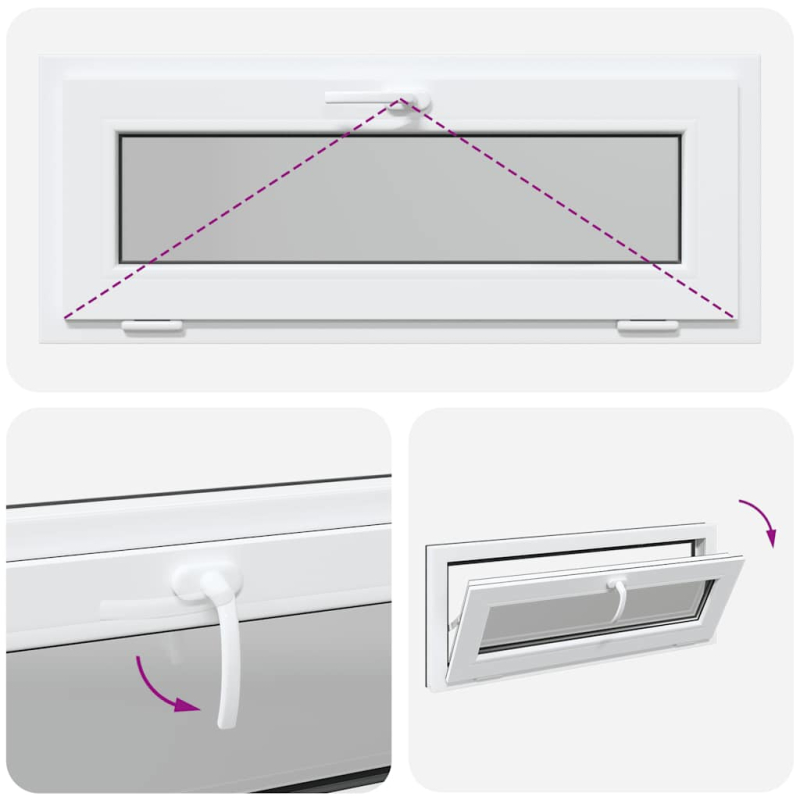 Kellerfenster RISOR 110x40 cm Kipp 3-fach Verglasung Anthrazit
