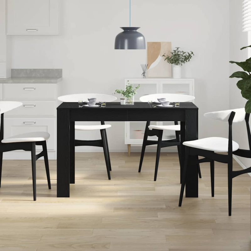 Esstisch Schwarz Eichen-Optik 120x60x76 cm Holzwerkstoff