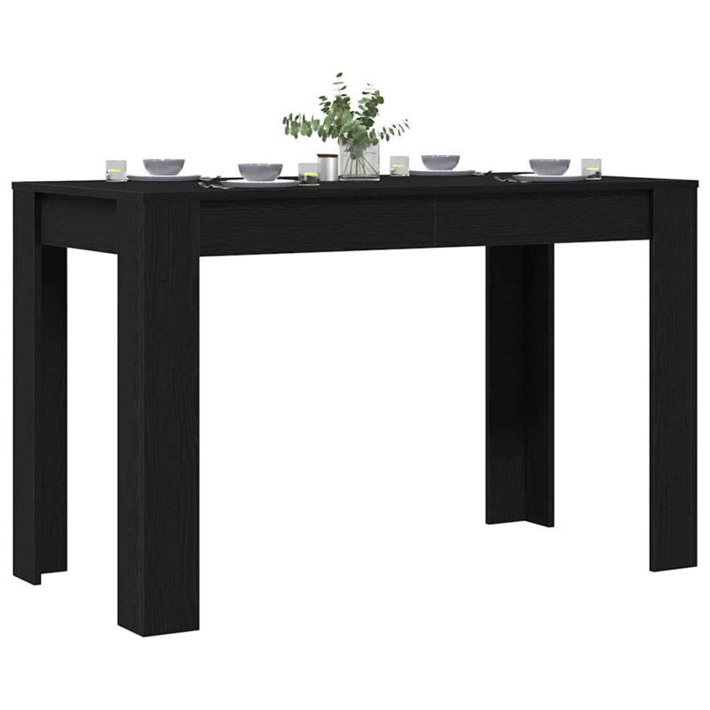 Esstisch Schwarz Eichen-Optik 120x60x76 cm Holzwerkstoff