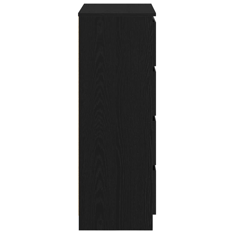 Sideboard Schwarz Eichen-Optik 60x35x98,5 cm Holzwerkstoff