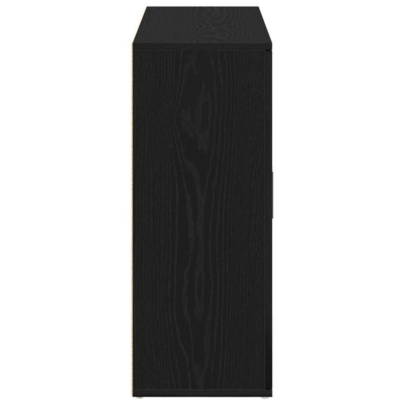 Sideboard Schwarz Eichen-Optik 91x29,5x75 cm Holzwerkstoff