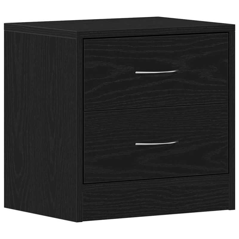 Nachttisch Schwarz Eichen-Optik 40x30x40 cm Holzwerkstoff