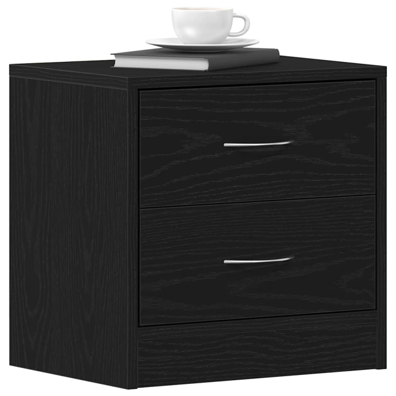 Nachttische 2Stk. Schwarz Eichen-Optik 40x30x40cm Holzwerkstoff