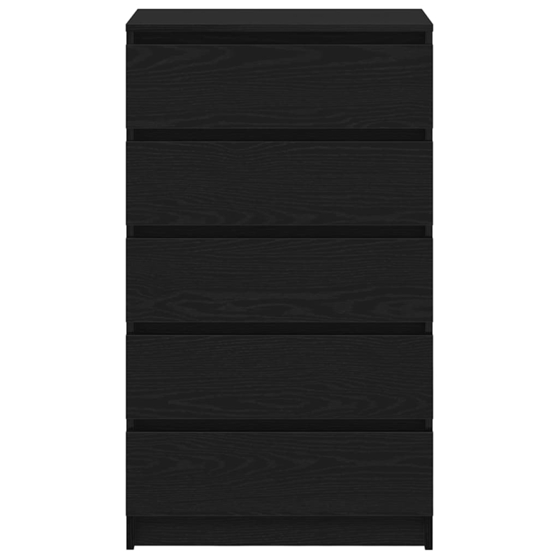 Schubladenschrank Schwarz Eichen-Optik 60x36x103 cm