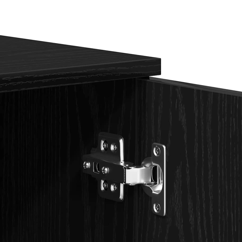 Sideboard Schwarz Eichen-Optik 80x36x75 cm Holzwerkstoff