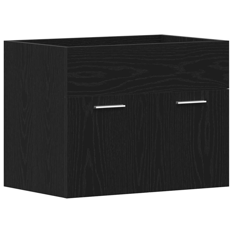Waschbeckenunterschrank Schwarz Eichen-Optik 60x38,5x46 cm