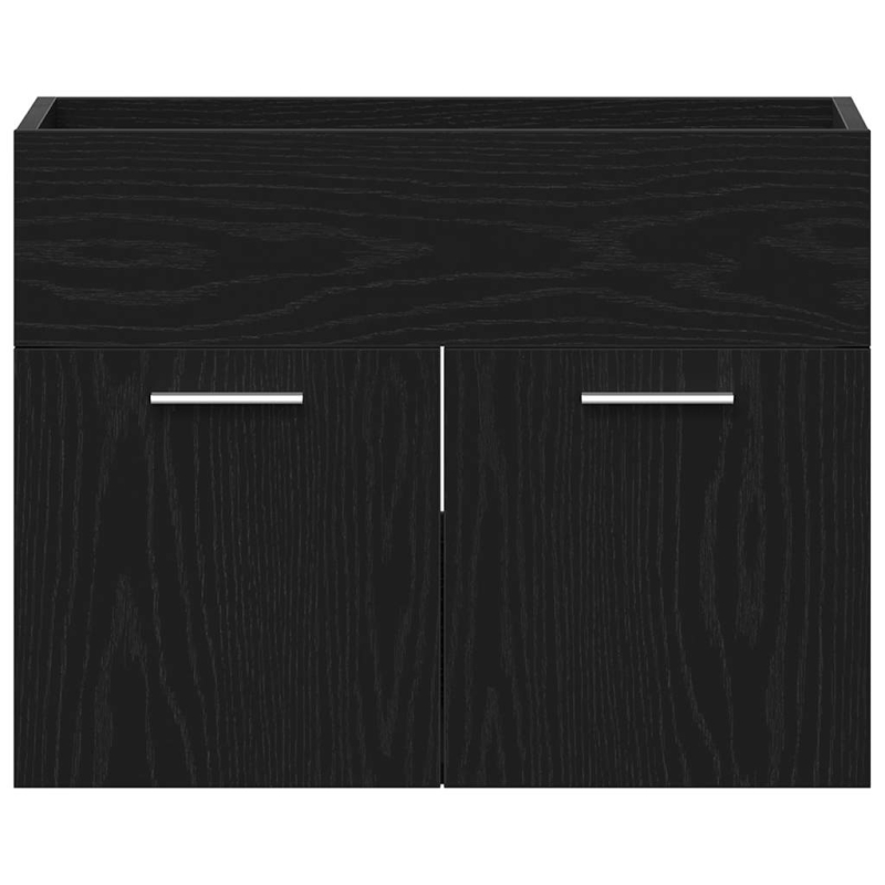 Waschbeckenunterschrank Schwarz Eichen-Optik 60x38,5x46 cm