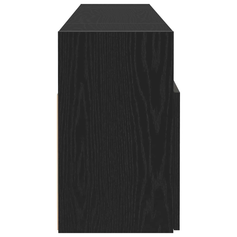 TV-Schrank mit LED-Leuchten Schwarz Eichen-Optik 120x30x50 cm