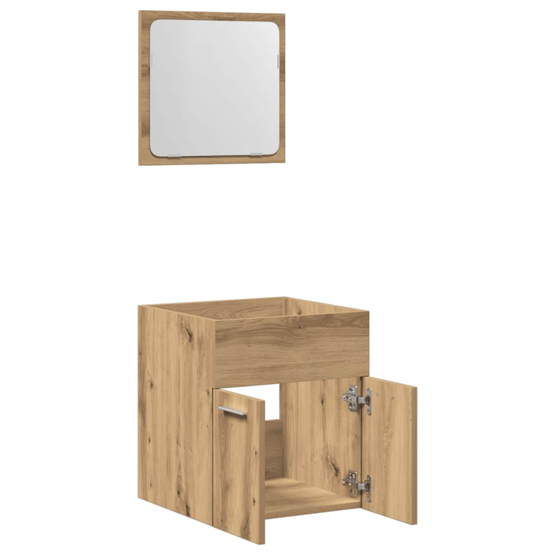 2-tlg. Badmöbel-Set Artisan-Eiche Holzwerkstoff