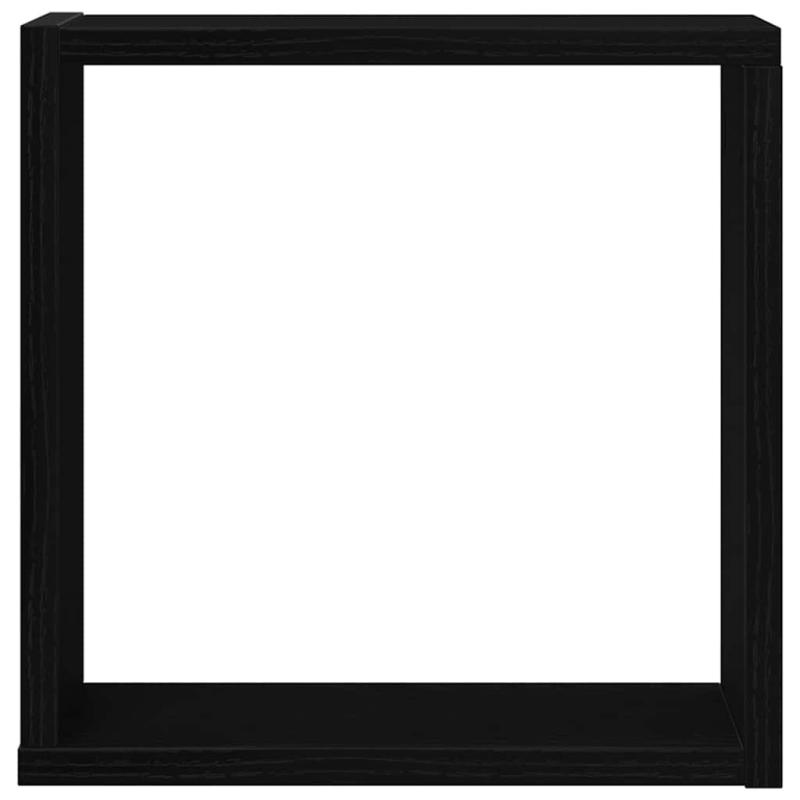 Würfel-Wandregale 6 Stk. Schwarz Eichen-Optik 30x15x30 cm
