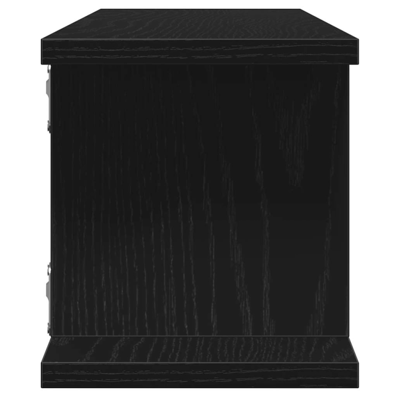 Wandregale 2Stk. Schwarz Eichen-Optik 105x18x20cm Holzwerkstoff