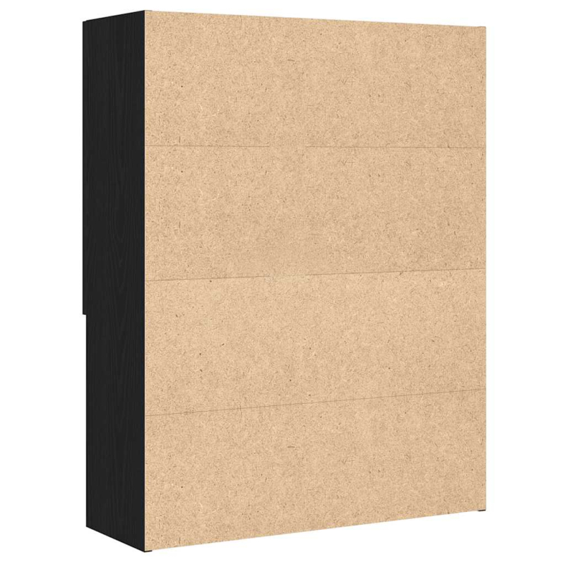 Waschmaschinenschrank Schwarz Eichen-Optik 70,5x25,5x90 cm