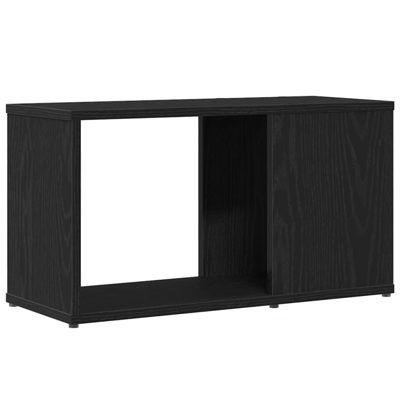 TV-Schrank Schwarz Eichen-Optik 60x24x32 cm Holzwerkstoff