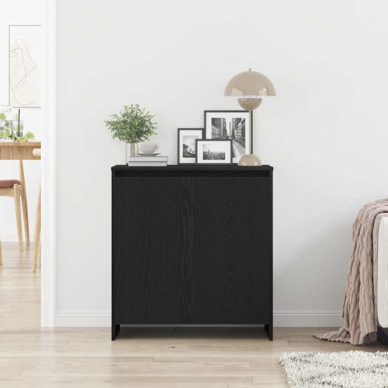 Sideboard Schwarz Eichen-Optik 70x41x75 cm Holzwerkstoff