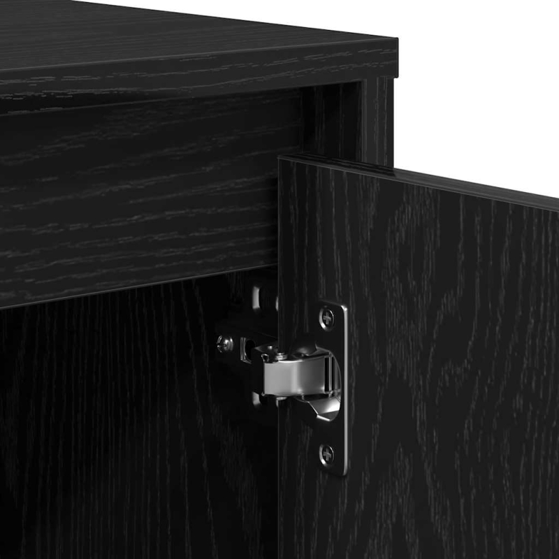 Sideboard Schwarz Eichen-Optik 70x41x75 cm Holzwerkstoff