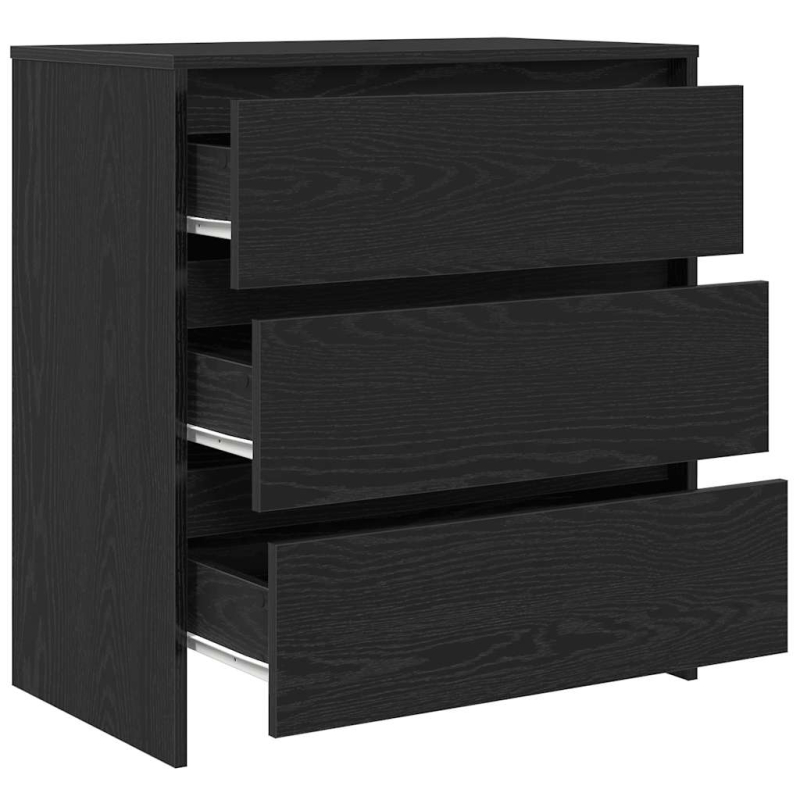 Sideboard Schwarz Eichen-Optik 70x41x75 cm Holzwerkstoff