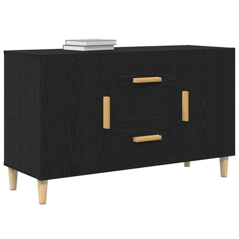 Sideboard Schwarz Eichen-Optik 100x36x60 cm Holzwerkstoff