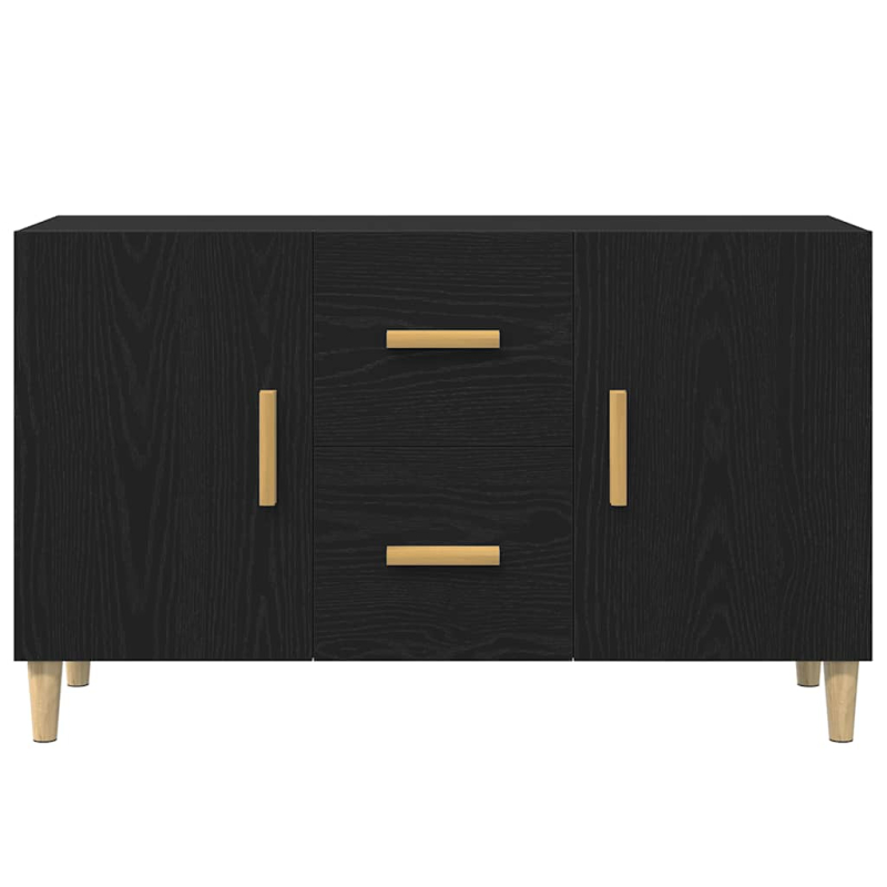 Sideboard Schwarz Eichen-Optik 100x36x60 cm Holzwerkstoff