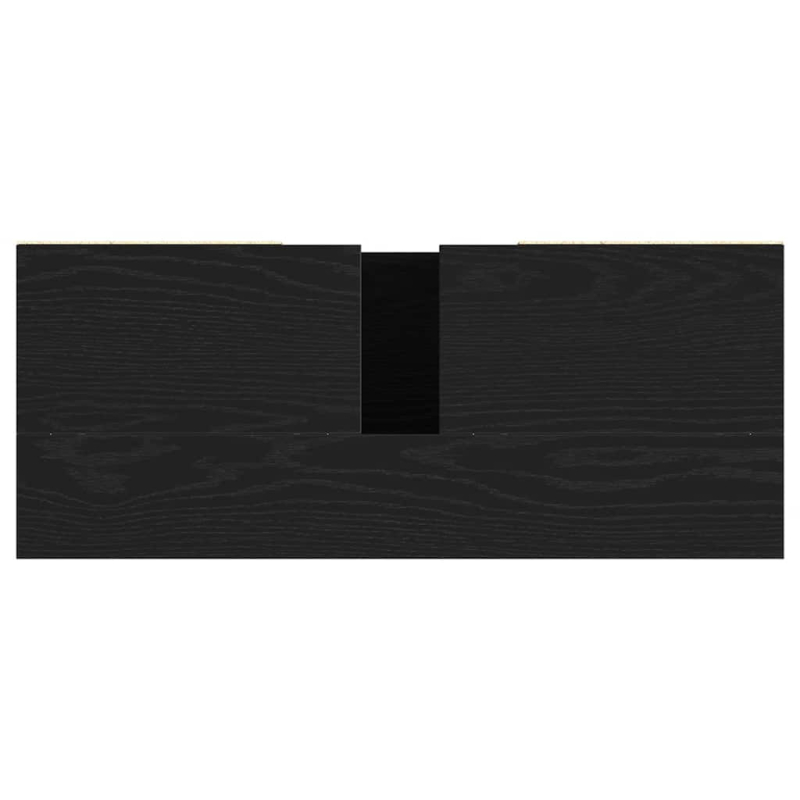 Spülbeckenschrank Eiche Schwarz 80x33x60 cm Holzwerkstoff