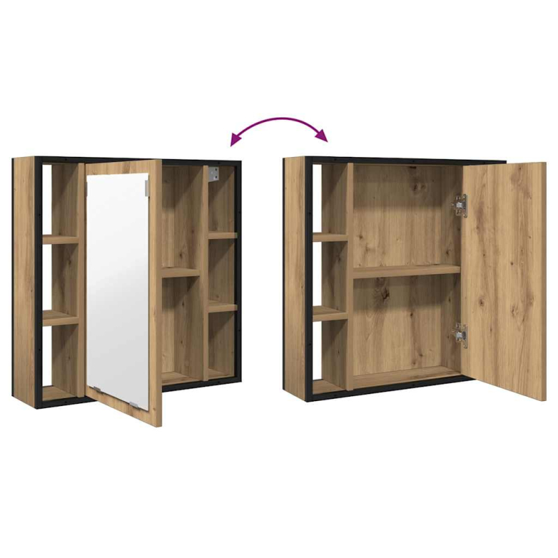 Bad-Spiegelschrank Artisan-Eiche 60x16x60cm Holzwerkstoff