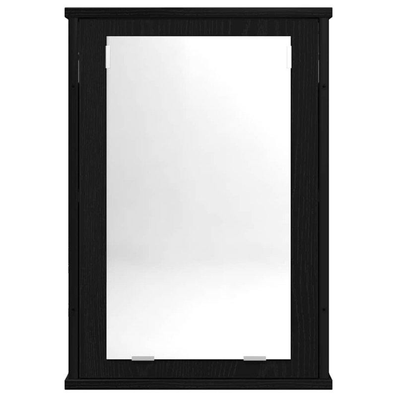 Bad-Spiegelschrank Schwarz Eiche-Optik 42x12x60cm Holzwerkstoff