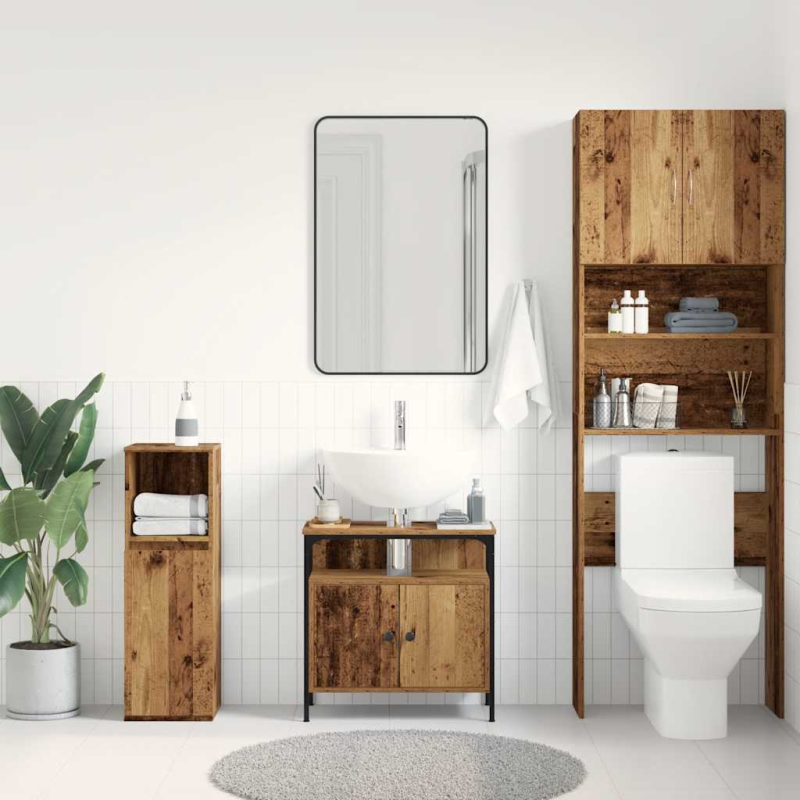 Waschbeckenunterschrank Altholz-Optik 60x30x60 cm Holzwerkstoff