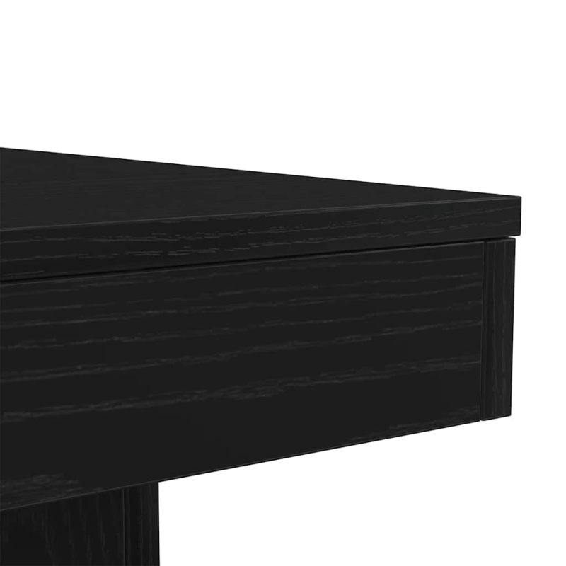 Couchtisch mit LED-Leuchten Schwarz Eichen-Optik 90x50x40 cm