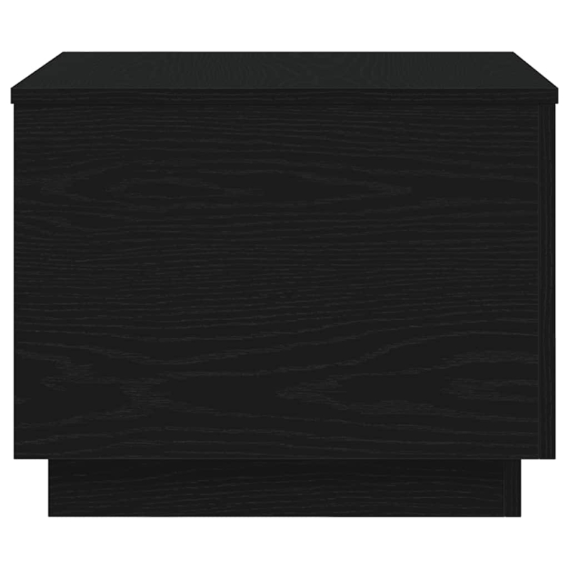 Couchtisch mit LED-Leuchten Schwarz Eichen-Optik 50x50x40 cm