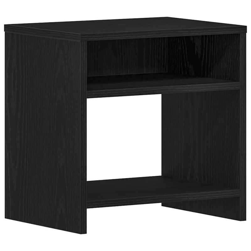 Nachttisch Schwarz Eichen-Optik 40x30x40 cm Holzwerkstoff
