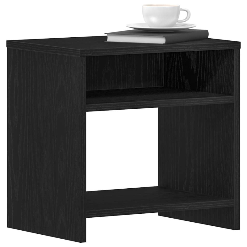 Nachttisch Schwarz Eichen-Optik 40x30x40 cm Holzwerkstoff