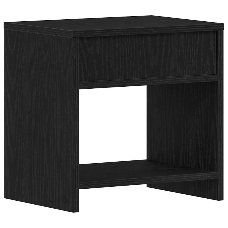 Nachttisch Schwarz Eichen-Optik 40x30x40 cm Holzwerkstoff