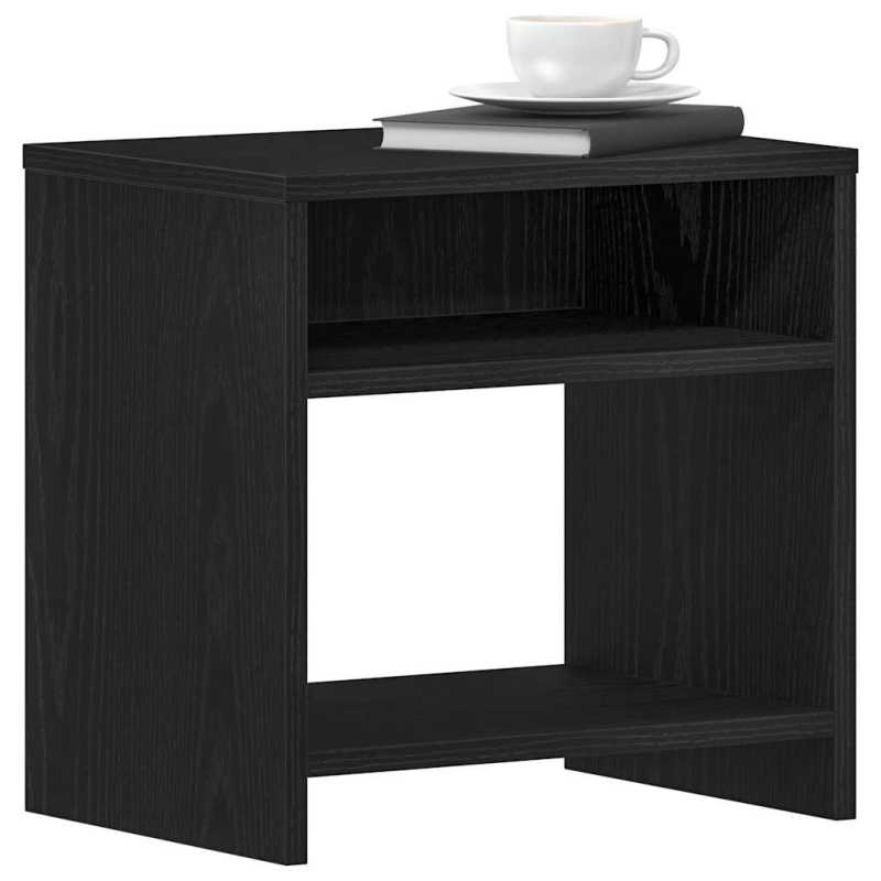 Nachttische 2Stk. Schwarz Eichen-Optik 40x30x40cm Holzwerkstoff