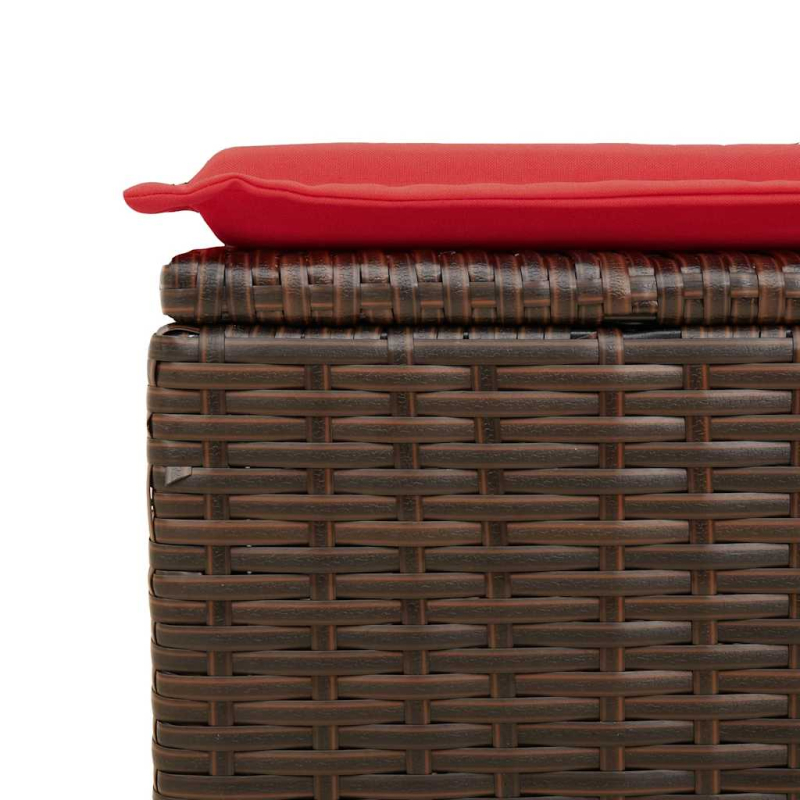 6-tlg. Garten-Sofagarnitur mit Kissen Braun Poly Rattan Akazie