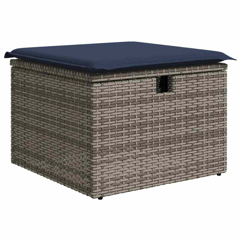 8-tlg. Garten-Sofagarnitur mit Kissen Braun Poly Rattan Akazie