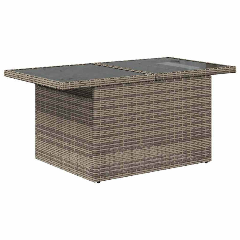 8-tlg. Garten-Sofagarnitur mit Kissen Braun Poly Rattan Akazie