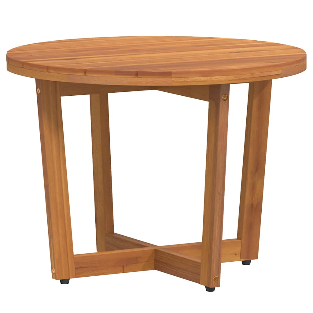 Garten-Beistelltisch Rund Ø55x40 cm Massivholz Akazie
