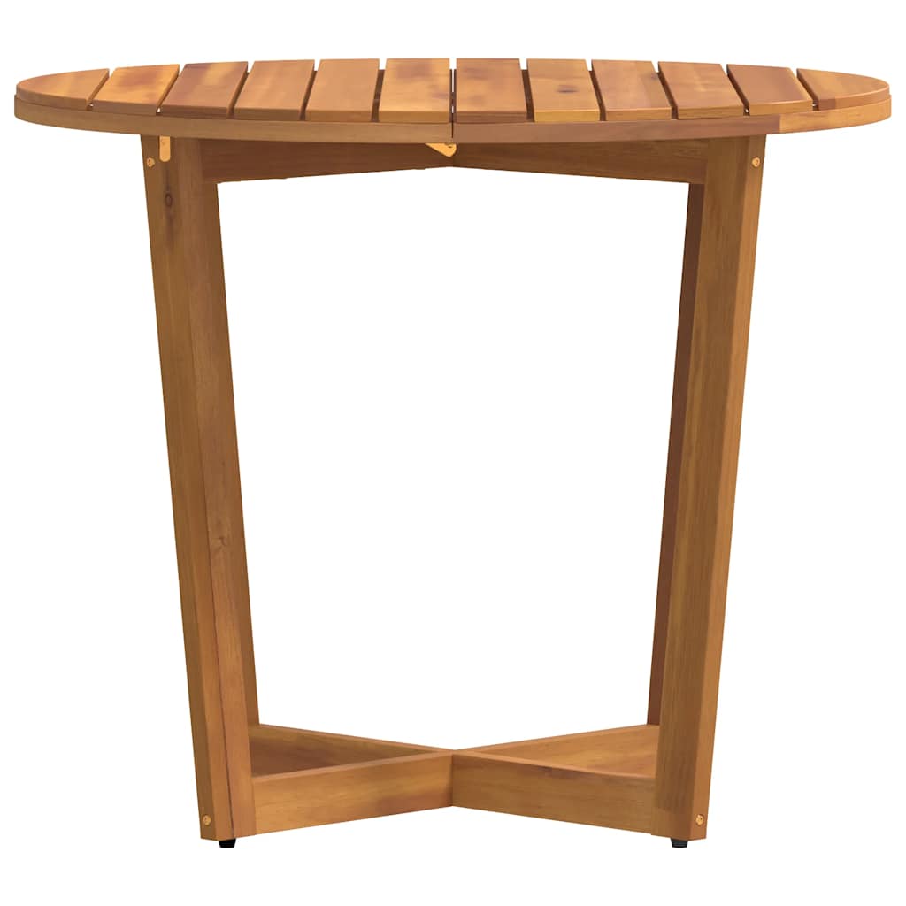 Garten-Esstisch Rund Ø90x75 cm Massivholz Akazie