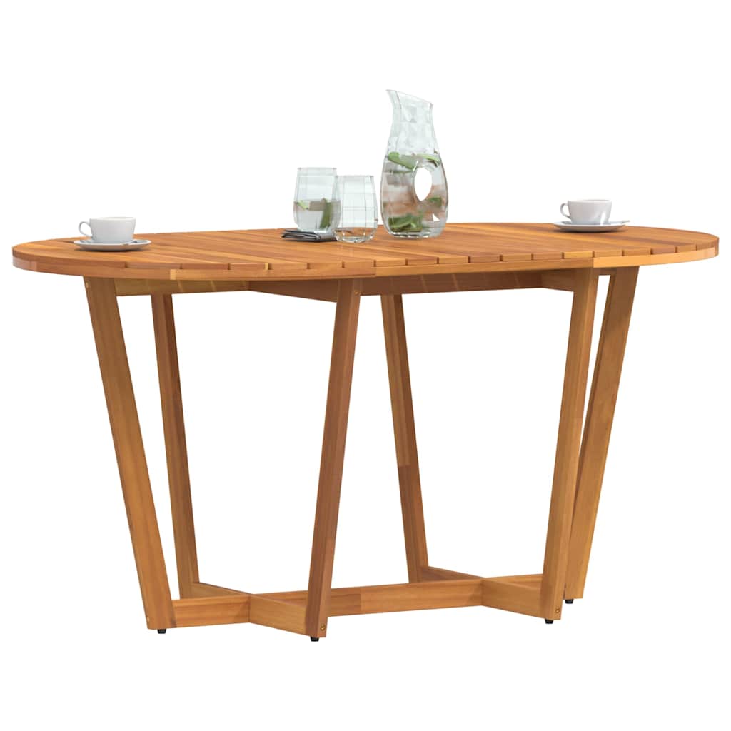 Garten-Esstisch Oval 150x90x75 cm Massivholz Akazie