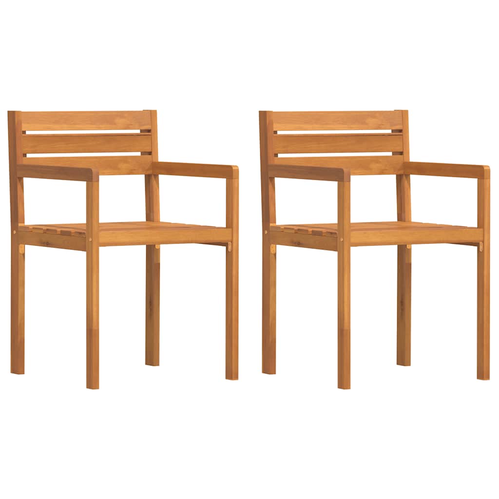 Gartenstühle 2 Stk. 50x53x80 cm Massivholz Akazie