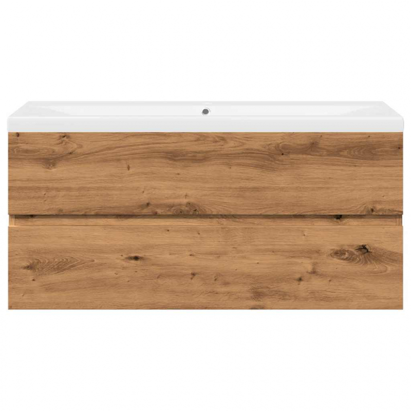 Waschbeckenunterschrank mit Einbaubecken Artisan-Eiche