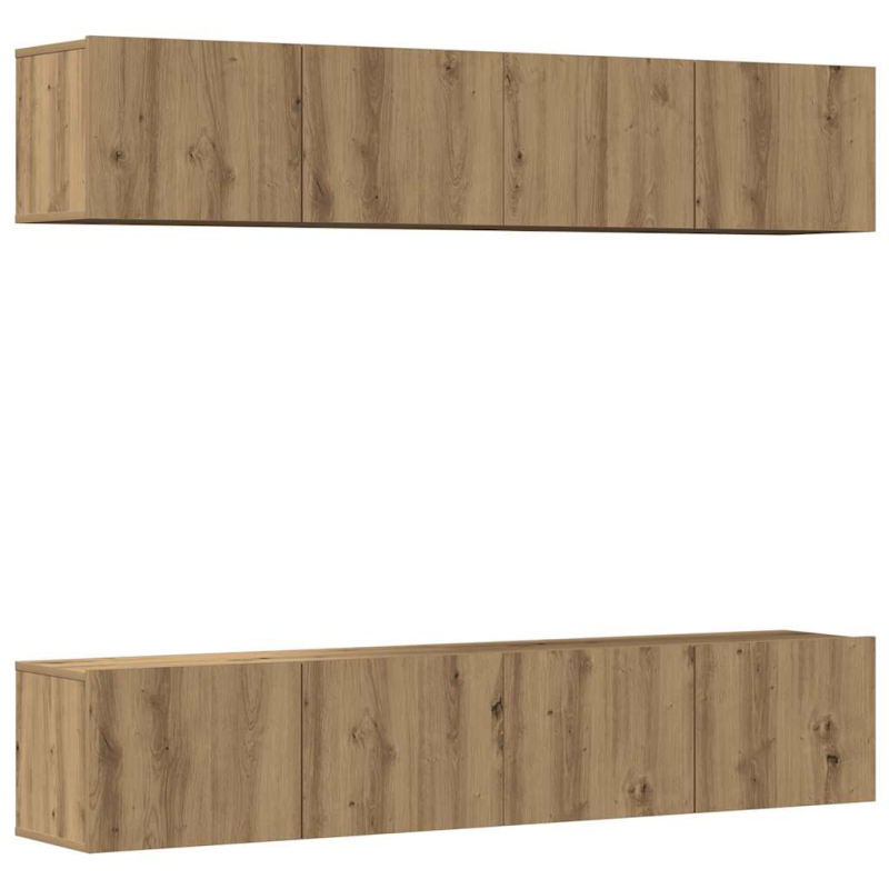 TV-Wandschränke 4 Stk. Artisan-Eiche Holzwerkstoff